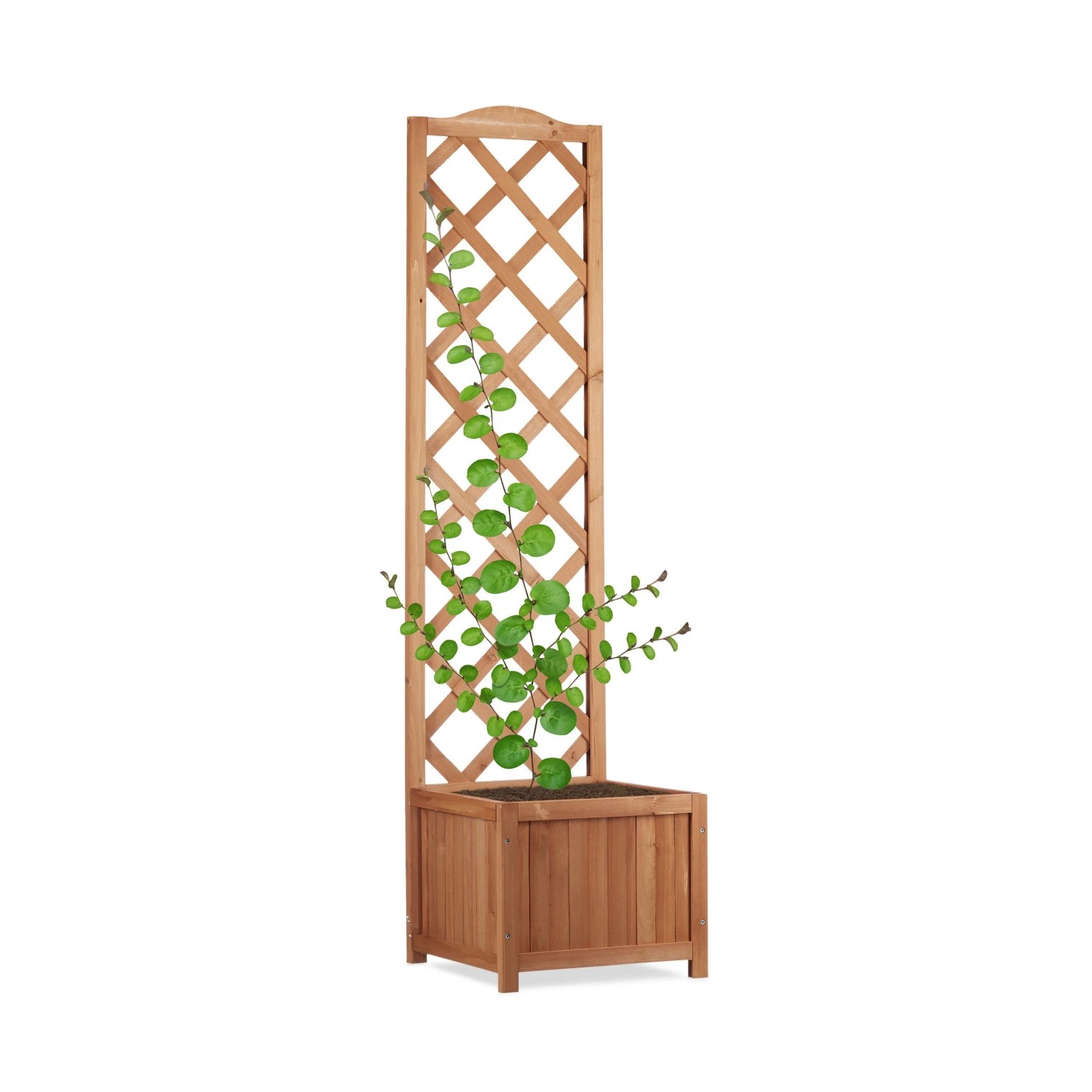 Relaxdays Rankkasten Tannenholz 2 in 1 Wetterfest mit Rankgitter 147 cm x 38 cm x 38 cm 2,9 kg