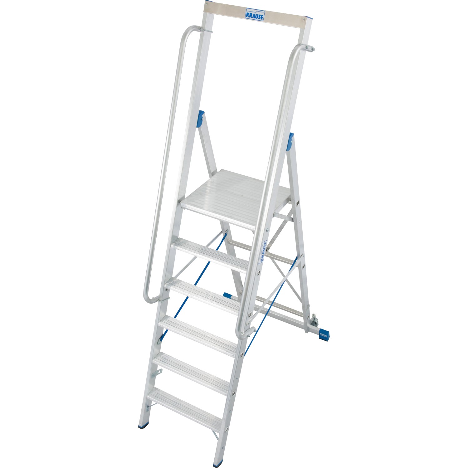 Krause Stehleiter Stabilo mit Großer Plattform 6 Stufen 240 x 90 x 145 cm günstig online kaufen