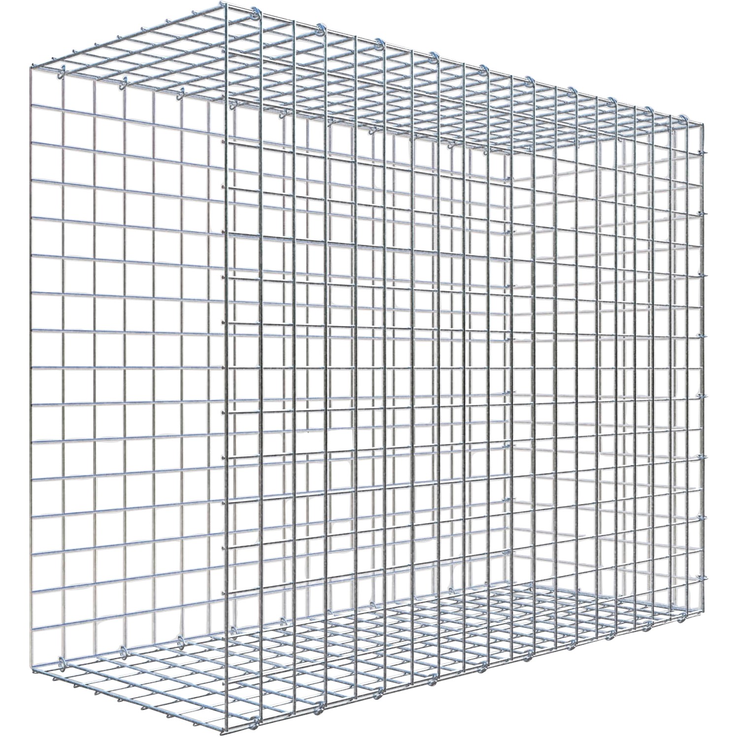 Gabiona C-Ring-Gabione-Anbaukorb Typ 2 80 x 100 x 40 cm Maschenw 5 x 5 cm