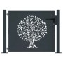 vidaXL Gartentor Anthrazit 105x105 cm Stahl Baum-Design 153155_3
