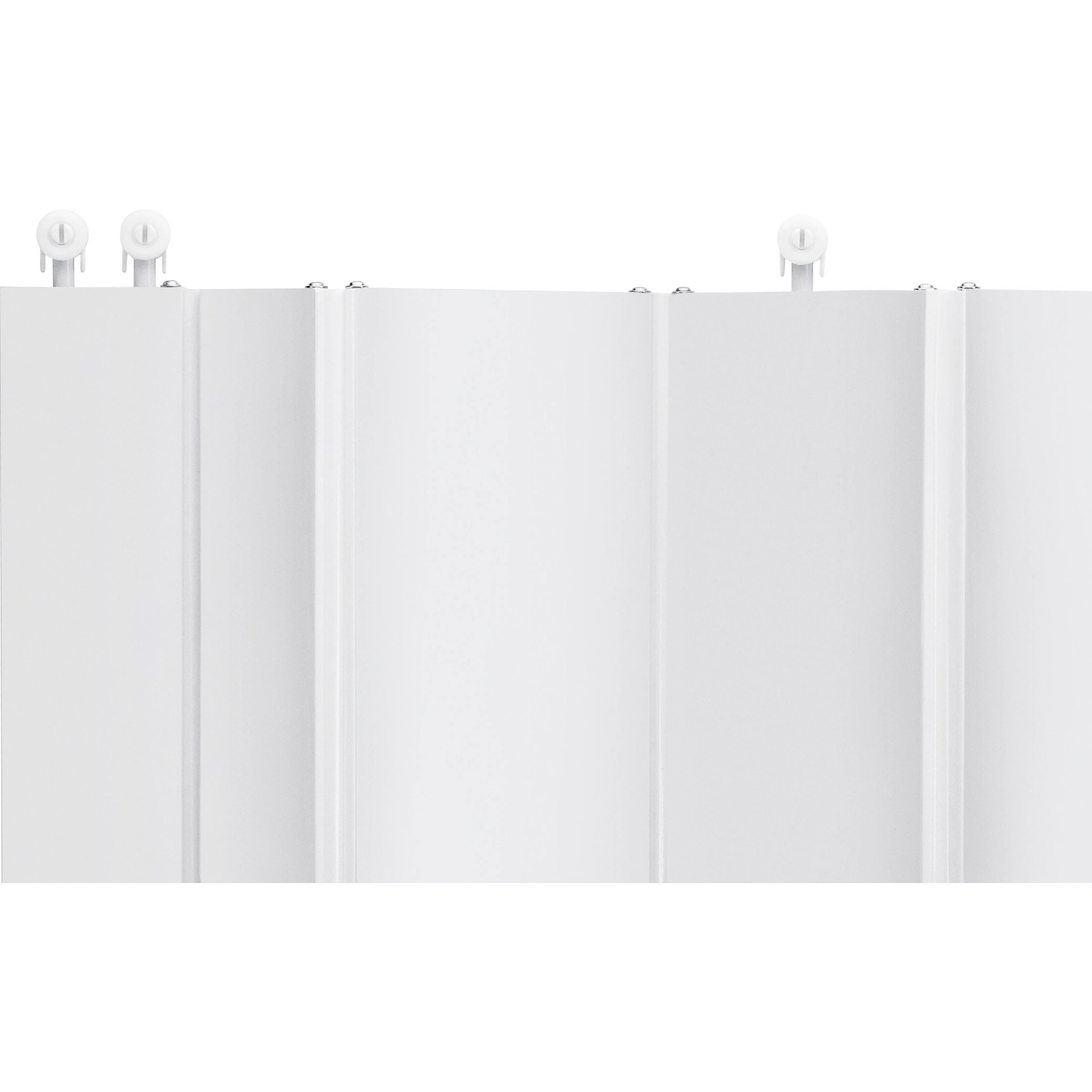 Weiße Falttür (82x203 cm) mit Schiene, ideal für platzsparende Raumlösungen.