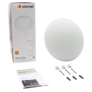 Steinel LED Wand- und Deckenleuchte RS 16 S Glas Warmweiß mit Zubehör.