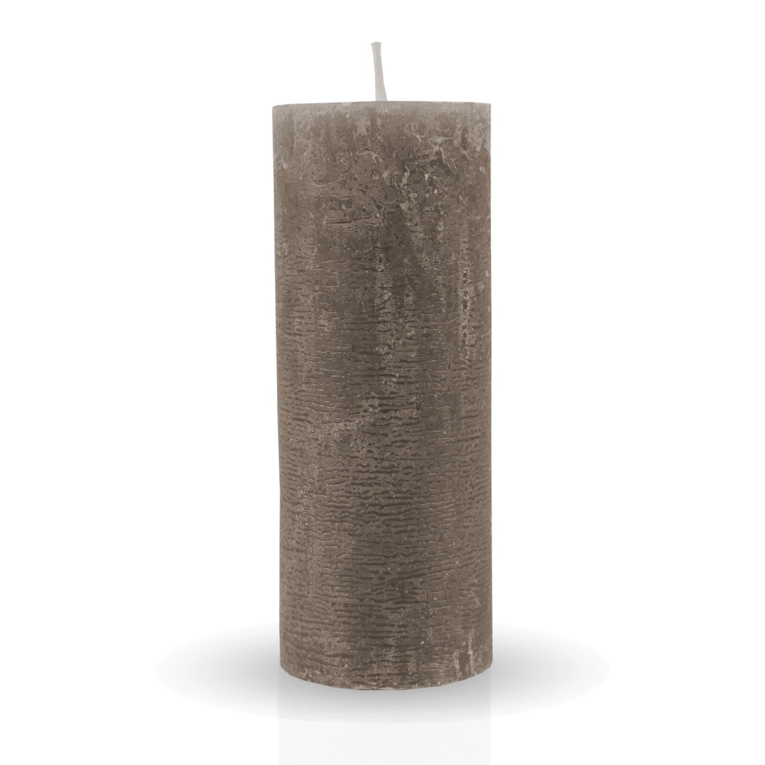 HS Candle Stumpenkerzen Rustikal Taupe 2 Ø7cm günstig online kaufen