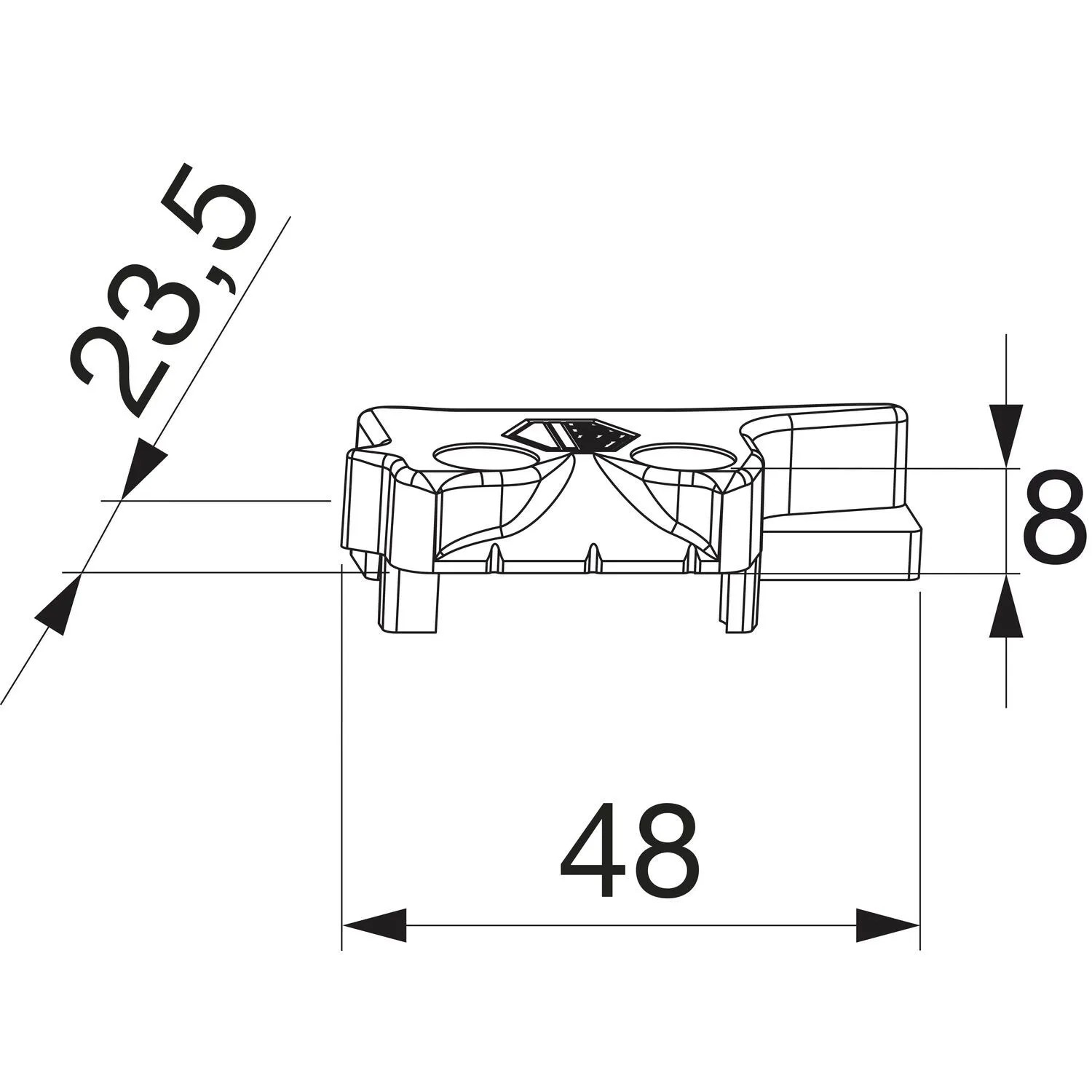 Macomm Hebeteil Pvc 12/20-13 Kbe/Kömmerling/Trocal Links Silber