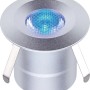 Silberne LED Bodeneinbauleuchte Budoni mit Farbwechsel, 5er Set.