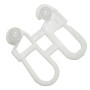 Gardinia Rollringe, 6er-Pack, weiß, für Gardinenschienen mit Schleuderstab.