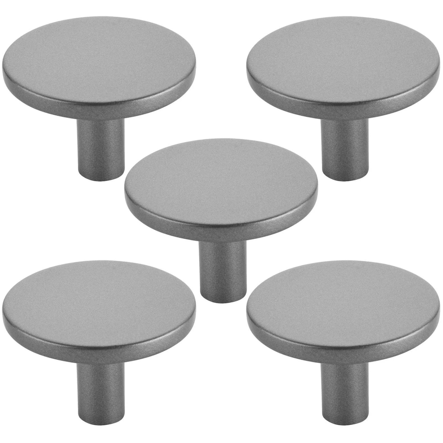 SOTECH 5x Möbelknopf SW169 Ø40 mm Titanoptik