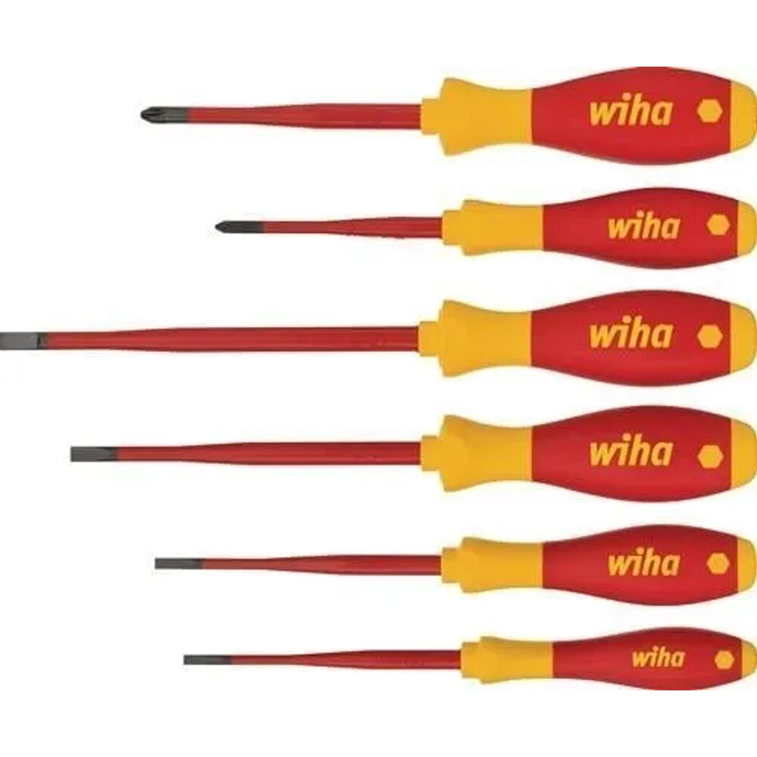 Image of WIHA 36455 - Schraubendreher Set SoftFinish® electric slimFix , 6-teilig