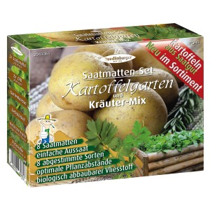 Quedlinburger Saatmatten Kartoffelgarten: Set mit Saatmatten für Kartoffeln, Kräuter und Gemüse.