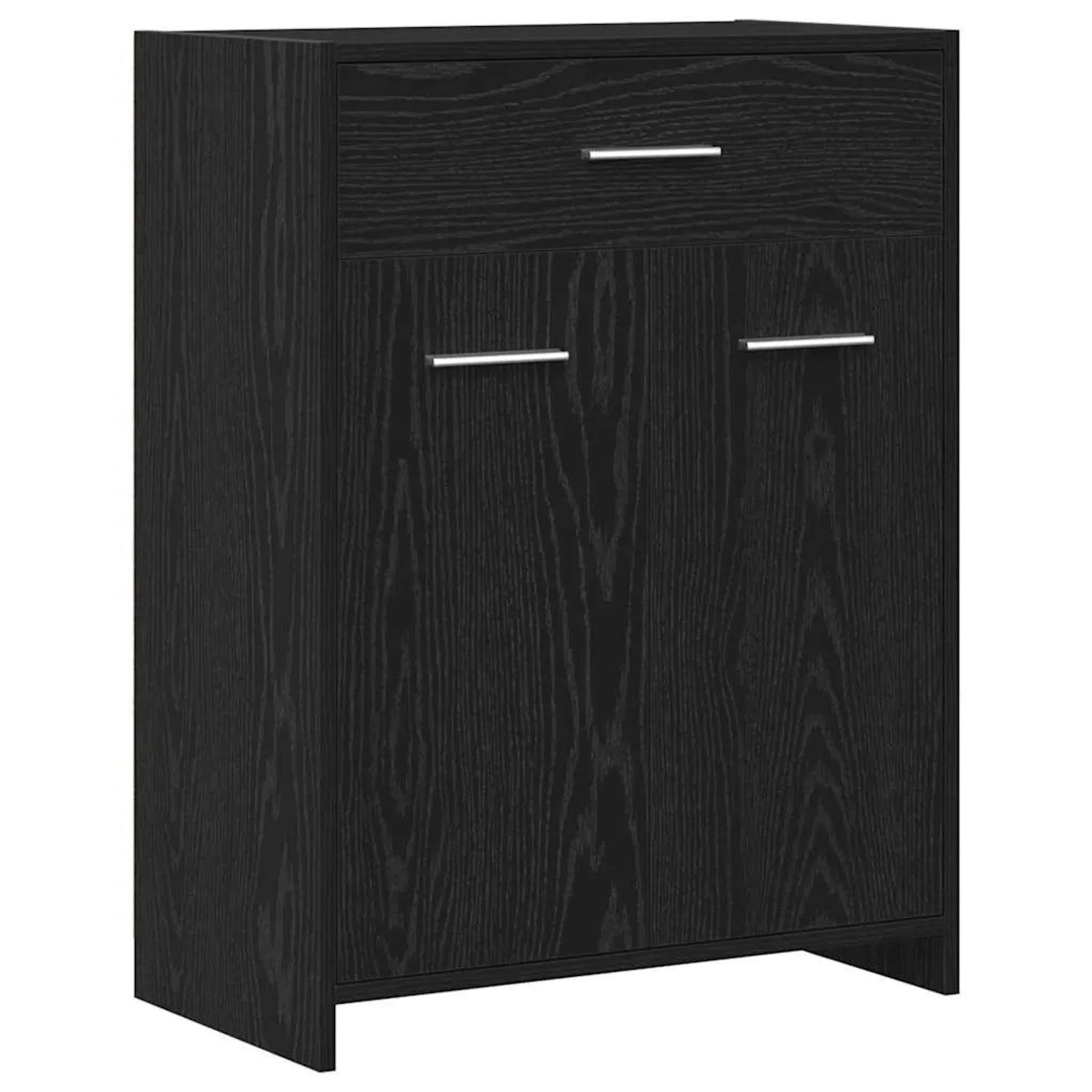 vidaXL Badezimmerschrank mit Tür Schwarz Eichen-Optik 60 x 33 x 80 cm 86255 günstig online kaufen