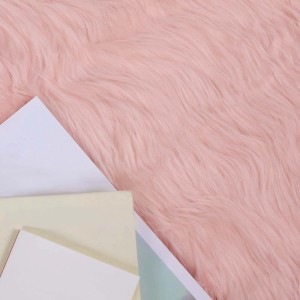 vidaXL Kunstschaffell Teppich Tafalla Rosa 50 x 80 cm Polyester 42021562