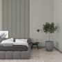 Beige Marburg Vliestapete GZSZ Streifen im Schlafzimmer mit Paneel-Design.