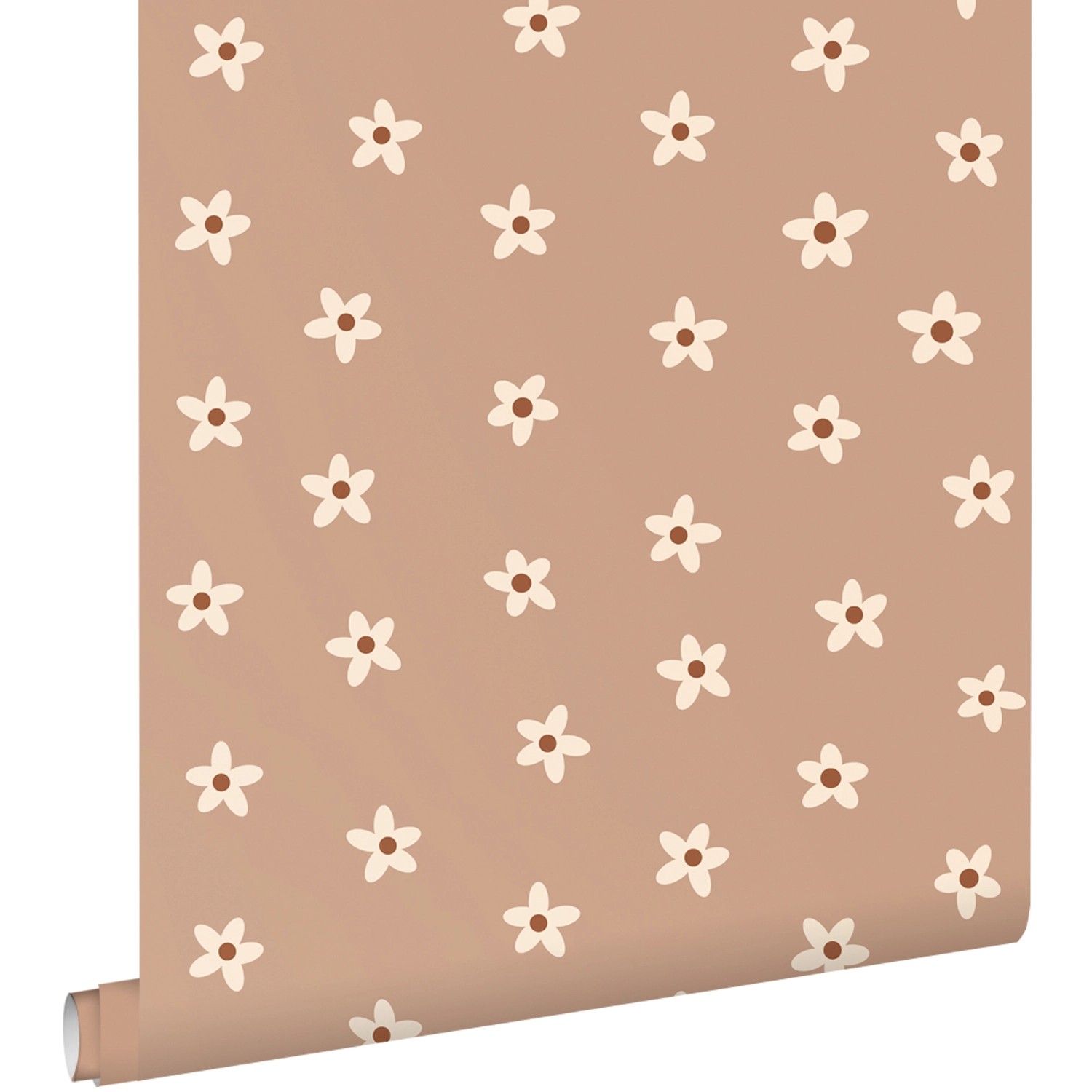 ESTAhome Tapete Gänseblümchen Terrakottarosa 53 cm x 10.05 m günstig online kaufen