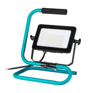 Eglo LED-Baustrahler Avelar, 30 W, schwarz-türkis, mit schwenkbarer Halterung und robustem Design.