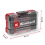 Einhell Impact-Bit-Set M-Case mit Steinbohrern, 33-teilig, in transparenter Aufbewahrungsbox.