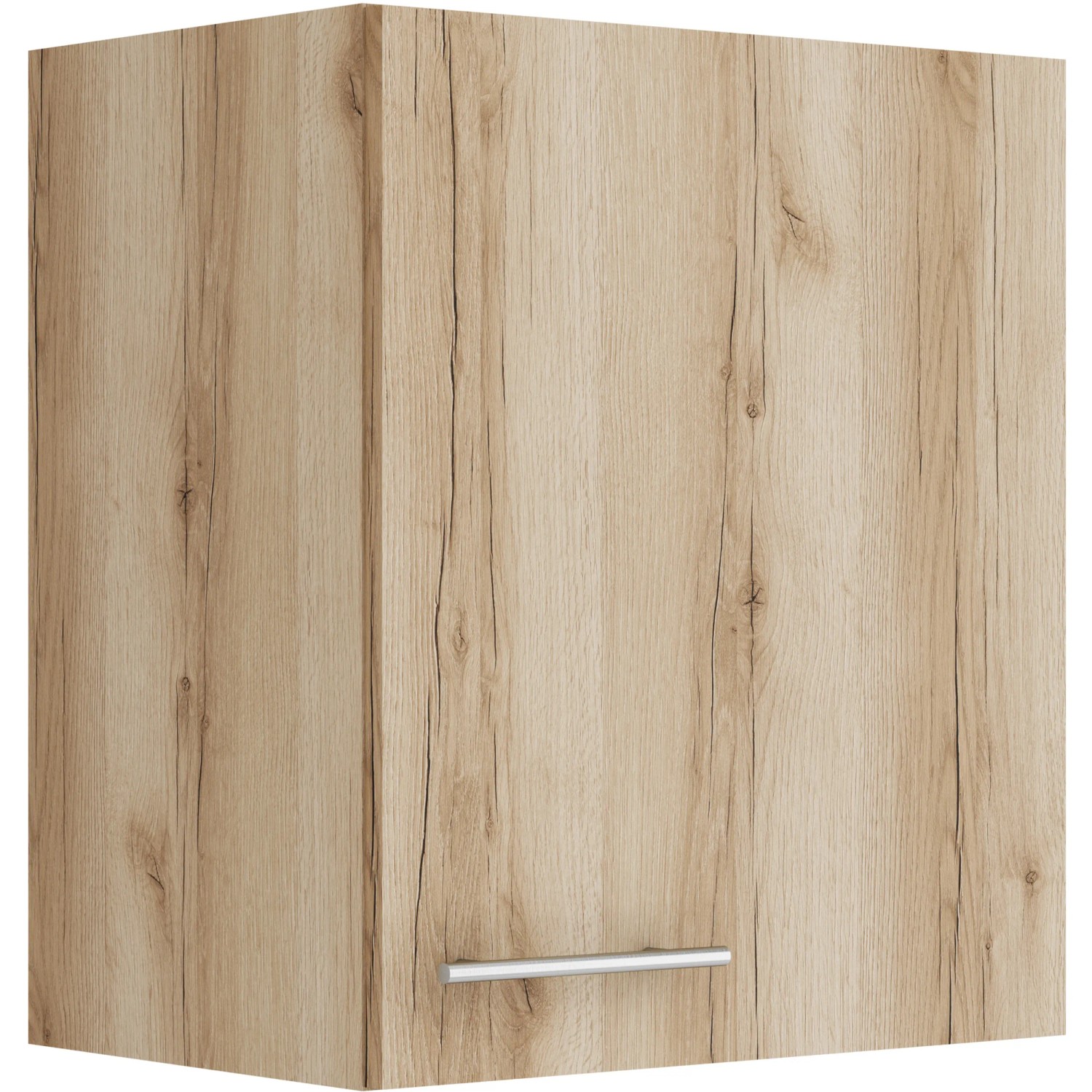 OPTIFIT Livorno290 Küchen-Hängeschrank, 50 cm, Wildeiche Nachbildung mit Edelstahlgriff.