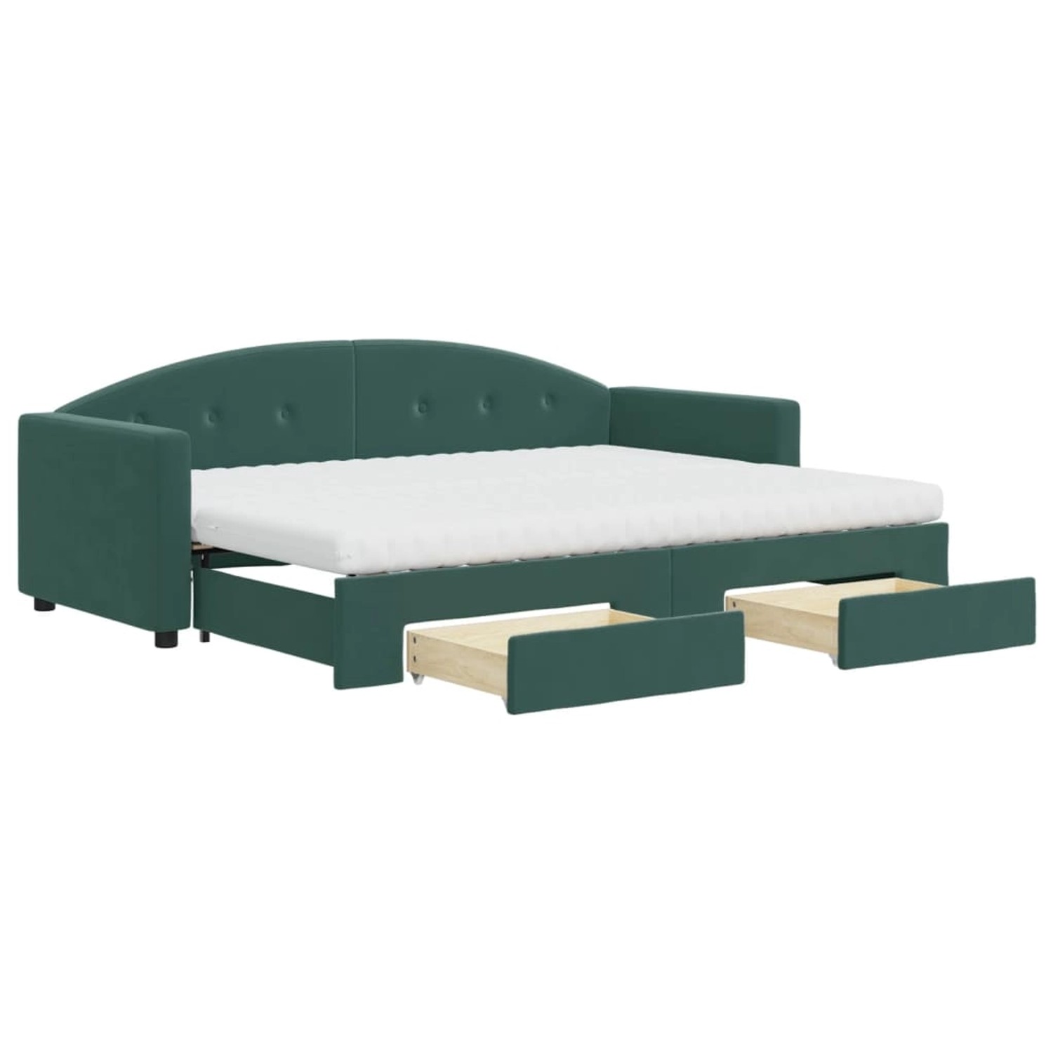 vidaXL Tagesbett Ausziehbar mit Schubladen Dunkelgrün 80x200 cm Samt1847469 günstig online kaufen