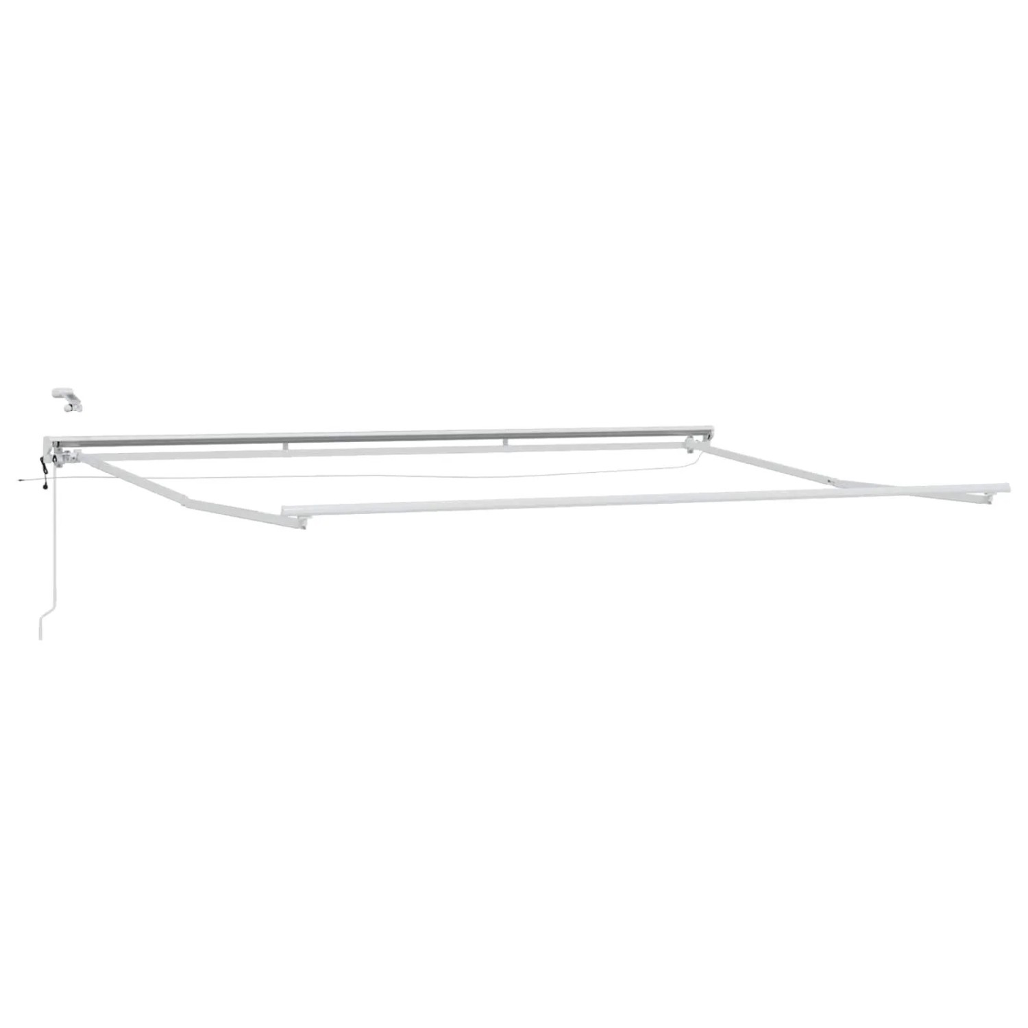 vidaXL Elektrische Markisenrahmen mit LEDs Weiß 4,5 x 3,5 m Aluminium 42024842
