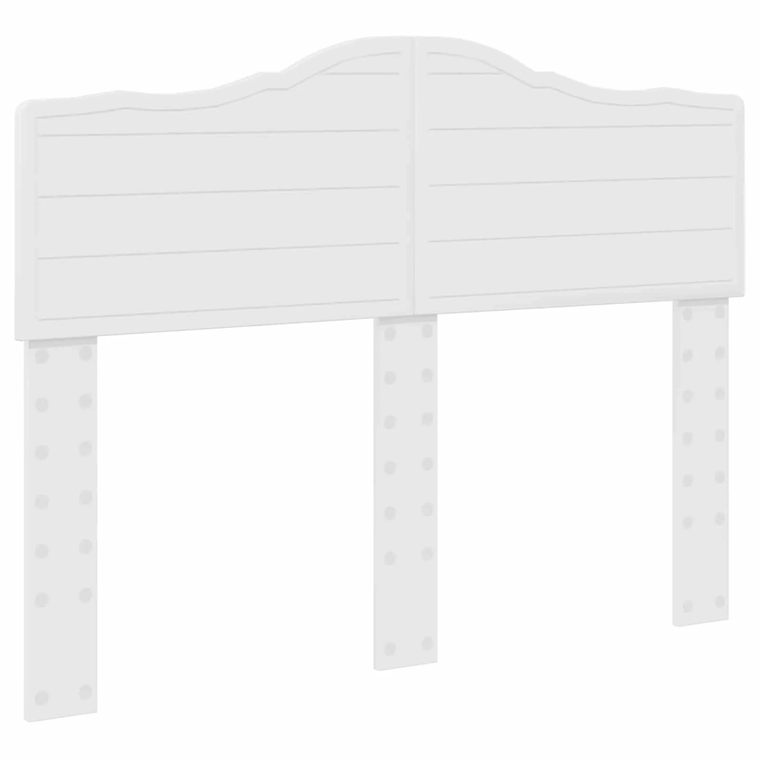 vidaXL Kopfteil mit Kopfteil Glänzend Weiß 120 cm Holzwerkstoff 888687