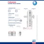 Basi Profilzylinder K40/40 mm, verschiedenschließend, mit Knauf. Schemazeichnung zur Auswahl und Messung.