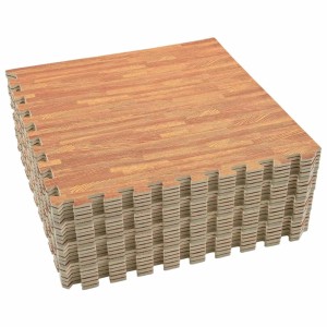 vidaXL Puzzle-Übungsmatten, 24 braune EVA-Schaumstoffmatten für Fitness und Bodenschutz.