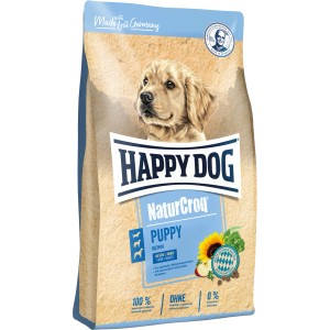 Happy Dog Natur-Croq Welpen Trockenfutter, 1kg Packung für optimales Wachstum.