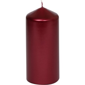 Steinhart Stumpenkerze Edelglanz, Ø 57 mm, Altrot. Dekorative Kerze für stimmungsvolles Licht.