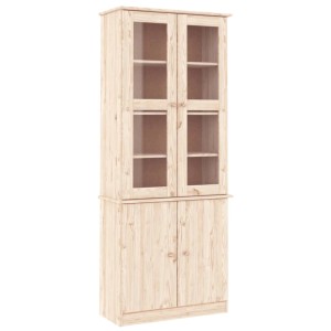 vidaXL Vitrinenschrank ALTA 77x35x186,5 cm Massivholz Kiefer 353949