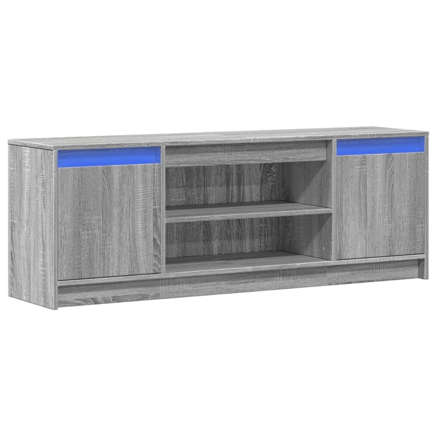 vidaXL TV-Schrank mit LED-Beleuchtung Grau Sonoma 139,5x34x50 cm 852199 günstig online kaufen