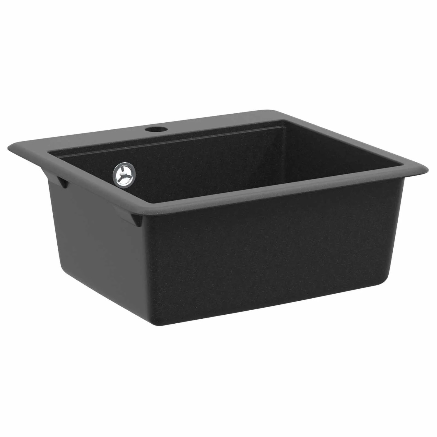 vidaXL Waschbecken Schwarz 470 x 440 mm Granit 42028404
