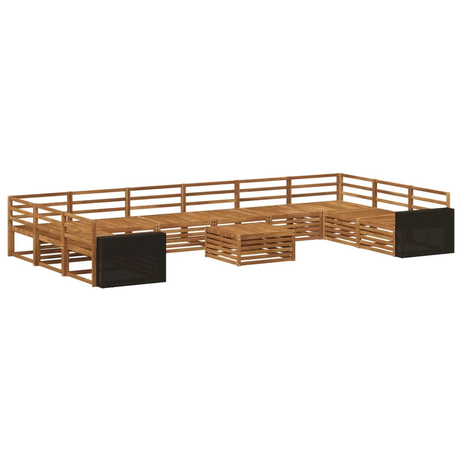 vidaXL Sofagarnituren 11 Stk Massivholz Akazie 3383932