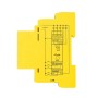 Gelber Shelly Lichtcontroller Pro RGBWW PM für Hutschiene, Hausautomation.