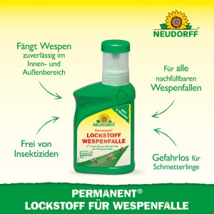 Neudorff Permanent Wespenfallen Lockstoff, 250ml Flasche. Lockt Wespen zuverlässig an.