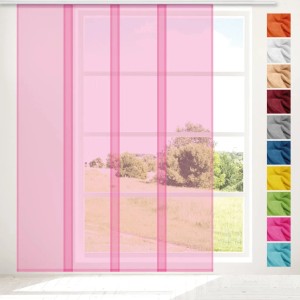 Bestgoodies Flächenvorhang Skylight Pink, 60x245 cm, für Fenster, dezenter Lichteinfall.