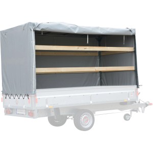 Stema Hochplanenset 150 cm, grau, für Autoanhänger STL/ST-25-13. Inkl. Plane und Spriegel.