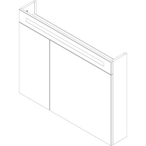 Weißer Fackelmann Spiegelschrank B.Clever, 90 cm breit, mit Softclose-Türen.