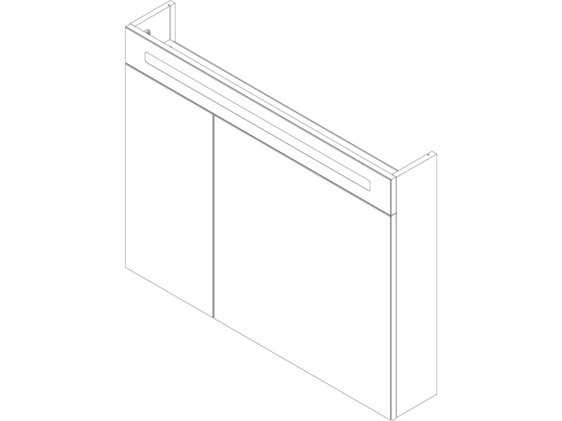 Fackelmann Spiegelschrank B.Clever Weiß 90 Softclose cm mit Türen