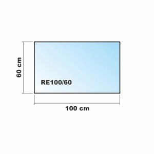 ECOfoxx Funkenschutzplatte Glasbodenplatte Rechteck 100x60cm