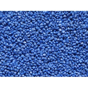 Blauer Zierkies (2-3 mm) für Aquarien, 5 kg Packung.