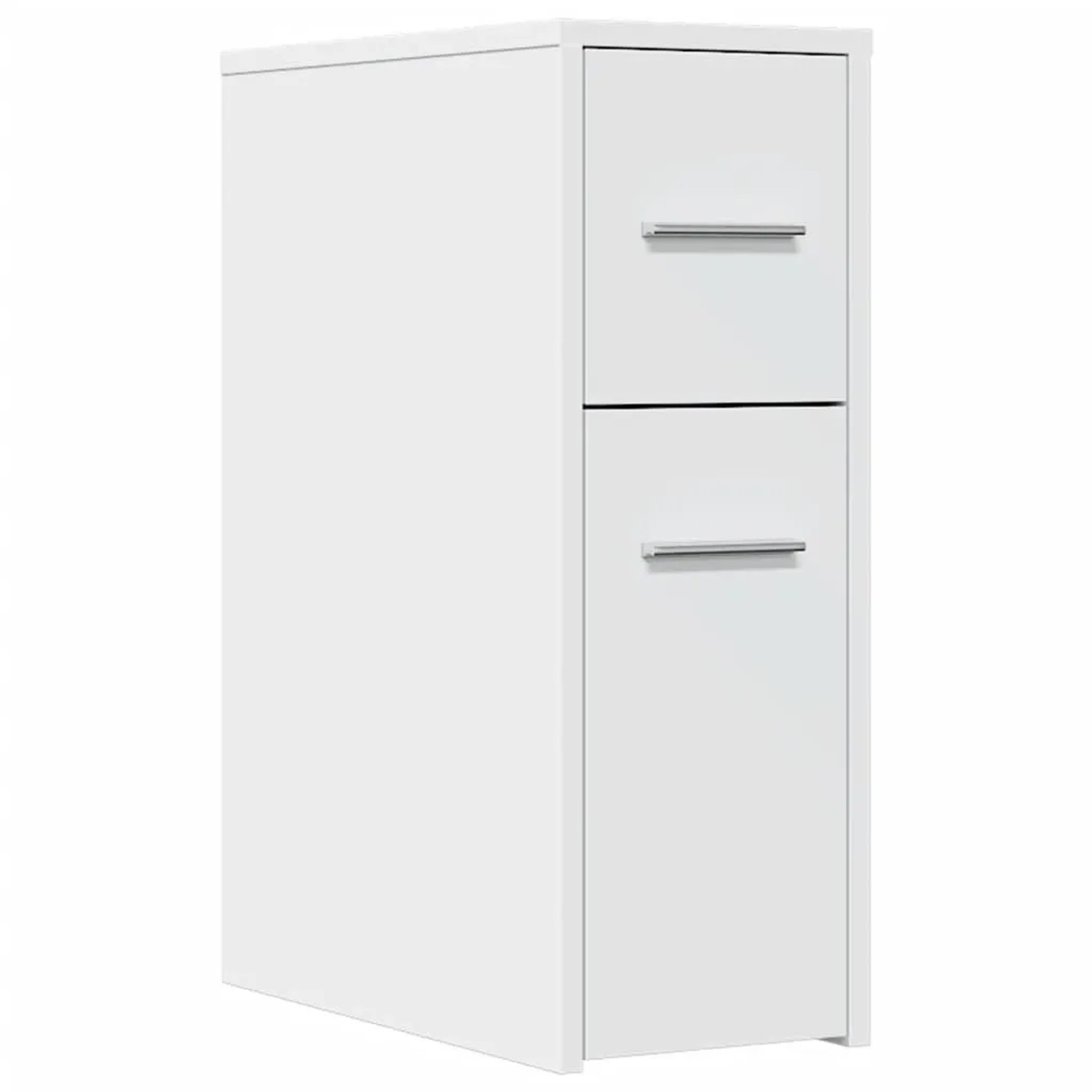 vidaXL Badschrank Schmal mit Rollen Weiß Holzwerkstoff 855277 günstig online kaufen