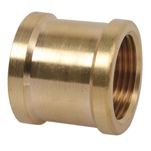 Kirchhoff Doppelmuffe aus Messing, 18,7 mm (1/2 IG) für Gewindefittings.