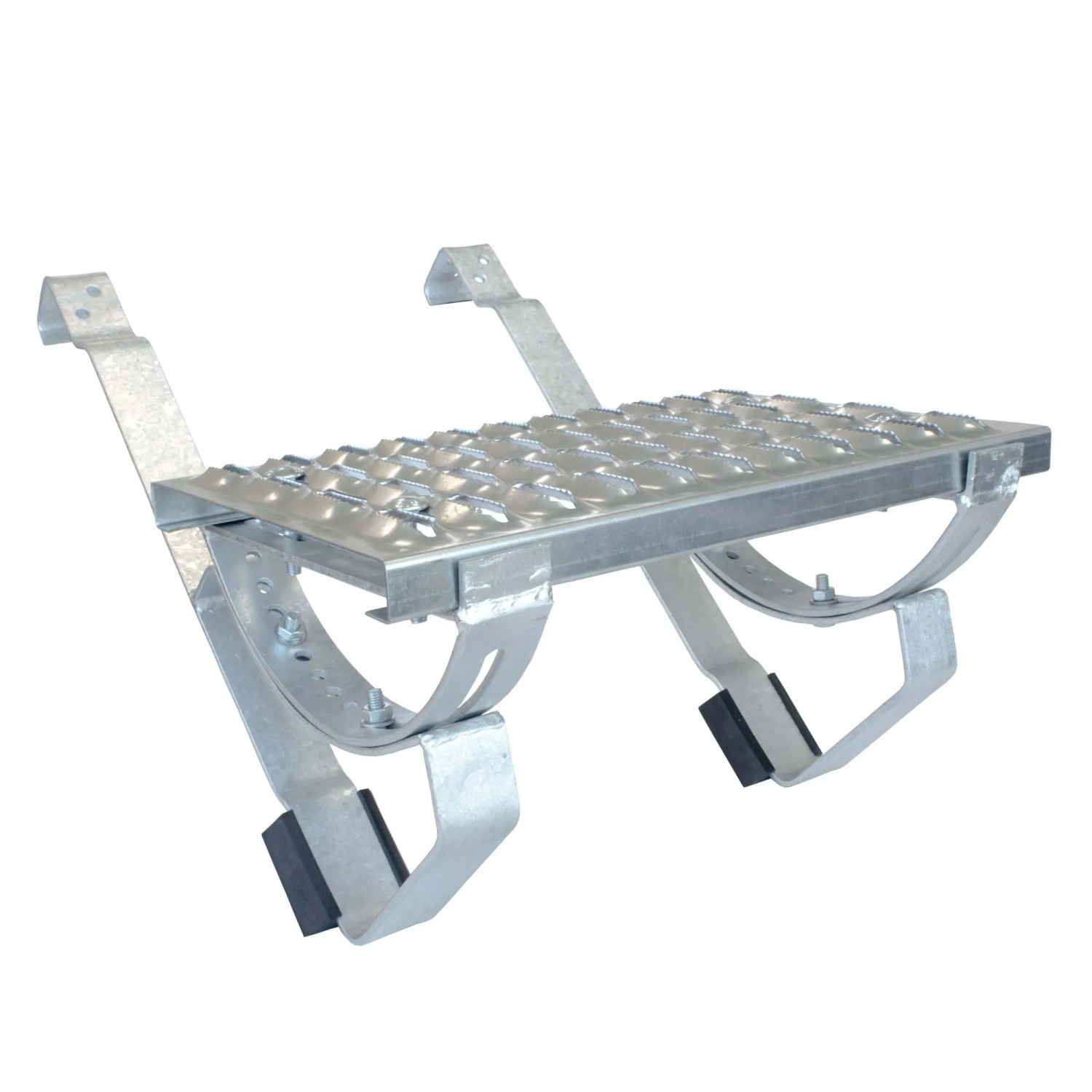 Daprona Laufrost Set für Gewellte Dachziegel 100cm Stahl Verzinkt Silber