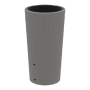 Graue Regentonne Wave 2in1 mit 200 l Fassungsvermögen und Wellen-Design.