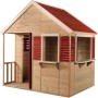 Wendi Toys Kinderspielhaus Krokodil mit Veranda und roten Fensterläden.