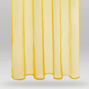 Bestlivings Dekoschal Noella 2er Pack, 140x145 cm, Gelb. Transparenter Fenstervorhang mit Universalband.