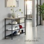 Tectake Schuhregal Portsmouth Industrial Style Holz und Stahl 100 x 30 50 x 72 50 cm Industrial Holz Hell Eiche Sonoma_8