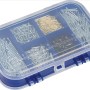 LUX Nagelsortiment 375g im blauen Sortierkasten mit verschiedenen Nagelgrößen und -farben.