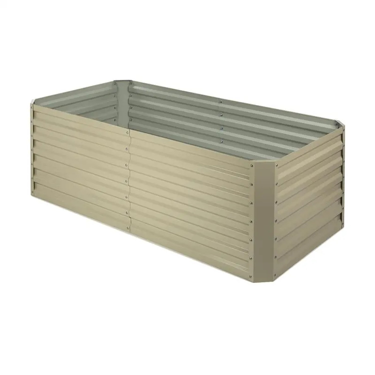 Blumfeldt High Grow Straight Hochbeet 180x60x90 cm 970 L Stahl Verzinkt Rechteckig Sand