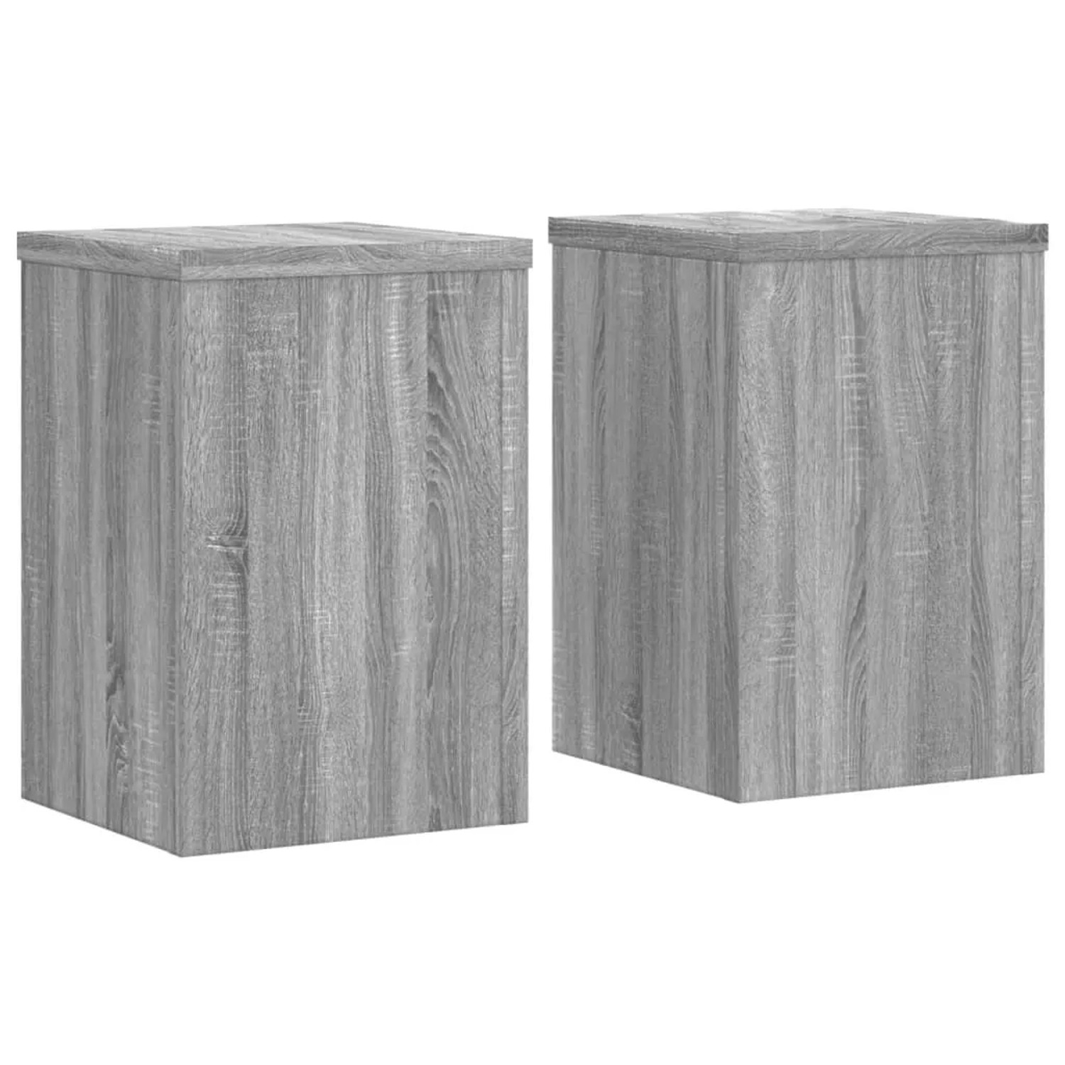 vidaXL Pflanzenständer 2 Stk Grau Sonoma 20x20x30 cm Holzwerkstoff 852902