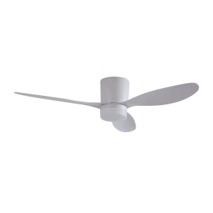 Lucande LED Deckenventilator mit Lampe Kayu 10022103 Leselampe Modern in Weiß 1-flammig Wohnzimmerleuchte